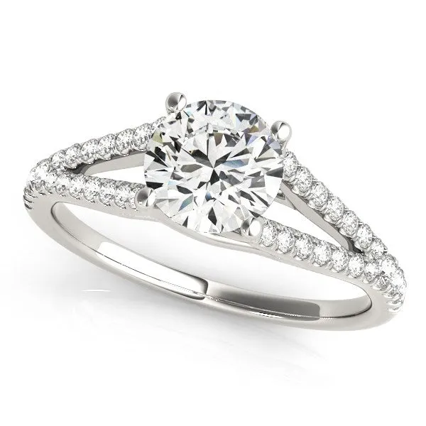 MayaMila Rings 14k White Gold Split Shank Round Pronged Diamond Engagement Ring 1 18 cttw MayaMila Rings 14k White Gold Split Shank Round Pronged Diamond Engagement Ring 1 18 cttw