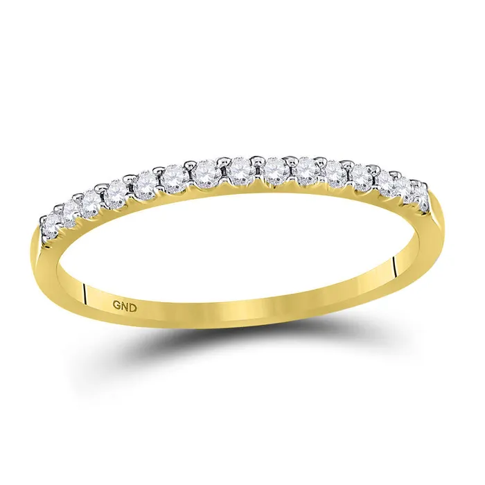 mayamila Rings 14k Yellow Gold Round Diamond Womens Slender Stackable Size 10 Wedding Band 16 Cttw mayamila Rings 14k Yellow Gold Round Diamond Womens Slender Stackable Size 10 Wedding Band 16 Cttw