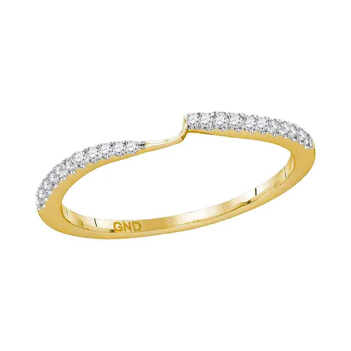 mayamila Rings 14kt Yellow Gold Womens Round Diamond 2stone Wedding Band 18 Cttw mayamila Rings 14kt Yellow Gold Womens Round Diamond 2stone Wedding Band 18 Cttw