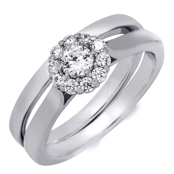 mayamila Rings Womens Delicate 050 CT Wedding Band Bridal Ring Set Sterling Silver mayamila Rings Womens Delicate 050 CT Wedding Band Bridal Ring Set Sterling Silver