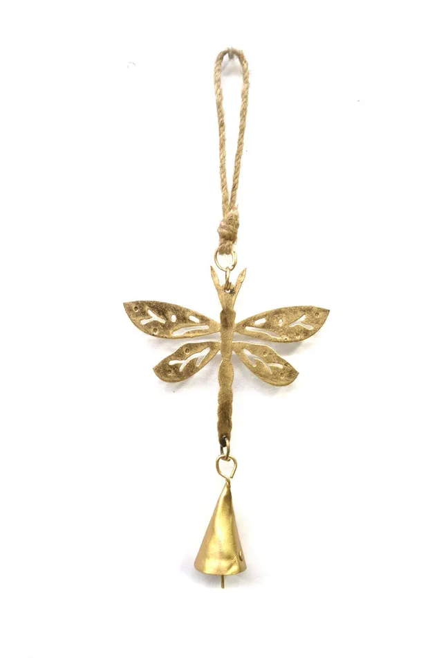 Mira Fair Trade Earrings Mini Dragonfly Wind Chime