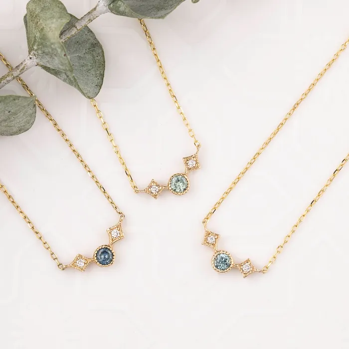 Necklaces Envero Jewelry Moon Star Necklace Setting Round 3mm Necklaces Envero Jewelry Moon Star Necklace Setting Round 3mm