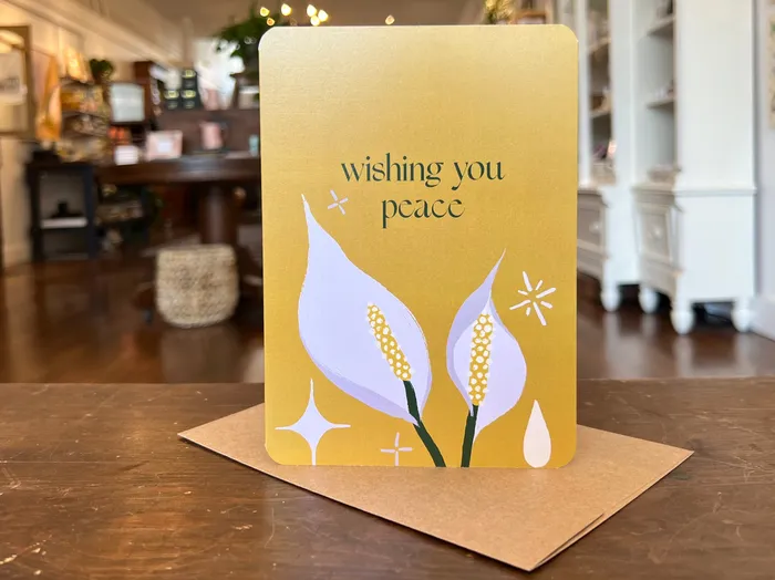 Necklaces Fern Liketheplant Wholesale Wishing You Peace Card