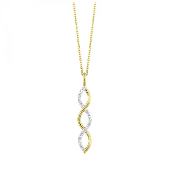 Necklaces GemsOne 10K YG Diamond Pendant PD111161YSC