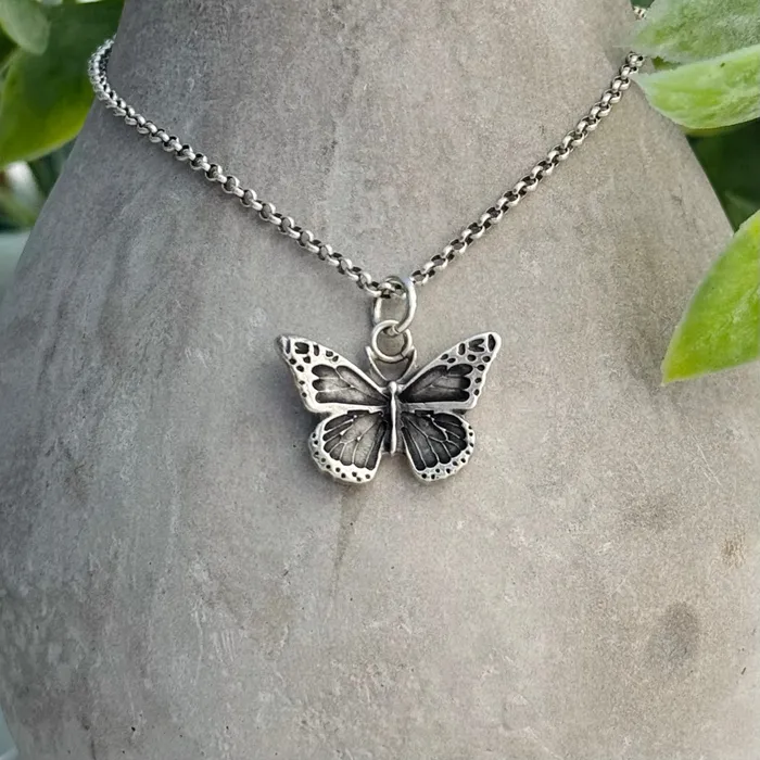 Necklaces HeidiJHale Designs Sterling Silver Butterfly Necklace