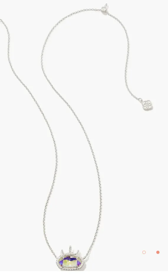Necklaces Kendra Scott Kendra ScottElisa Unicorn Bright Silver Short Pendant Necklace in Dichroic 9608851312