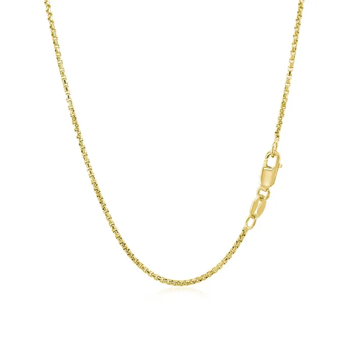 Necklaces MayaMila 14k Yellow Gold Round Box Chain 135 mm