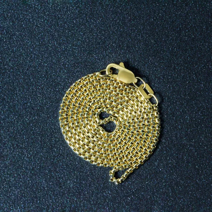 Necklaces MayaMila 14k Yellow Gold Round Box Chain 135 mm