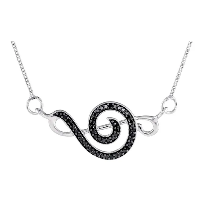 Necklaces mayamila Sterling Silver Womens Round Black Color Enhanced Diamond Treble Clef Fashion Pendant Necklace 18 Cttw Necklaces mayamila Sterling Silver Womens Round Black Color Enhanced Diamond Treble Clef Fashion Pendant Necklace 18 Cttw