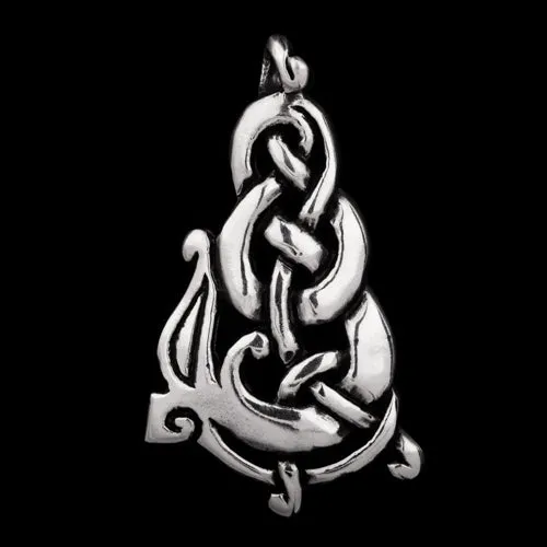 Necklaces Northan Viking Silver Viking Wolf Pendant Urnes Style