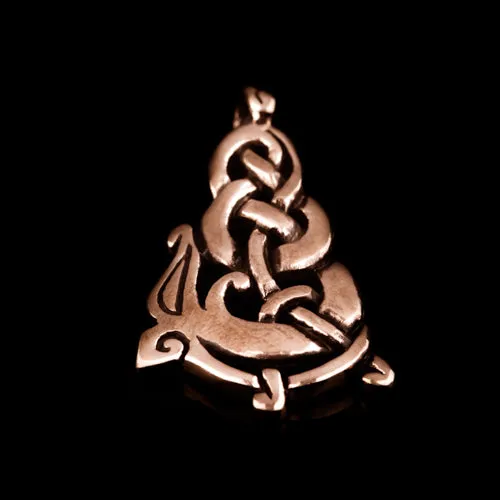 Necklaces Northan Viking Silver Viking Wolf Pendant Urnes Style