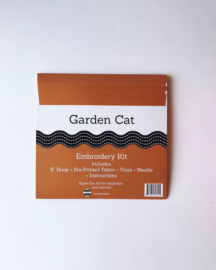 Necklaces Rikrack Garden Cat Embroidery Kit