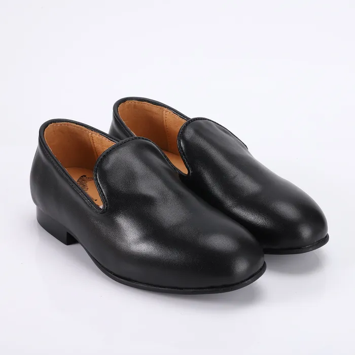 Necklaces Zeebra Kids Zeebra Kids Platinum Collection Leather Loafers Black Necklaces Zeebra Kids Zeebra Kids Platinum Collection Leather Loafers Black