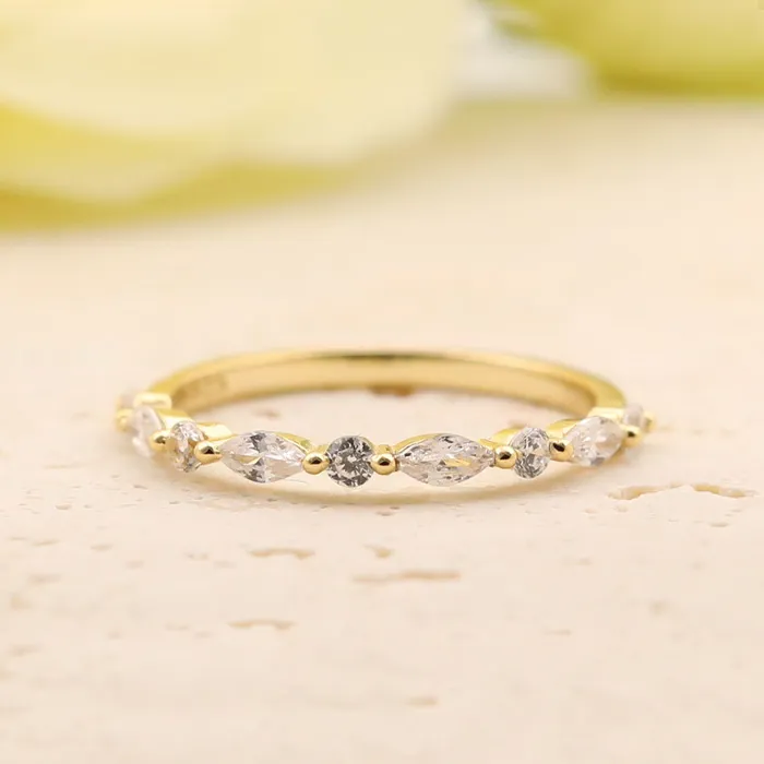 Noble Radiant Cut 3PC Sterling Silver Wedding Bridal Set in Golden Tone shineofdiamond Rings