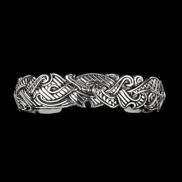 Northan Viking Silver Necklaces Viking Raven Armring with Runes