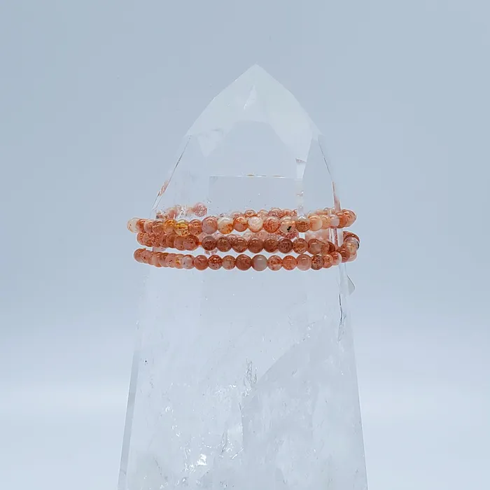 Oceanic Linkways Sunstone Leadership Stone Beaded Bracelet 4mm Bracelets