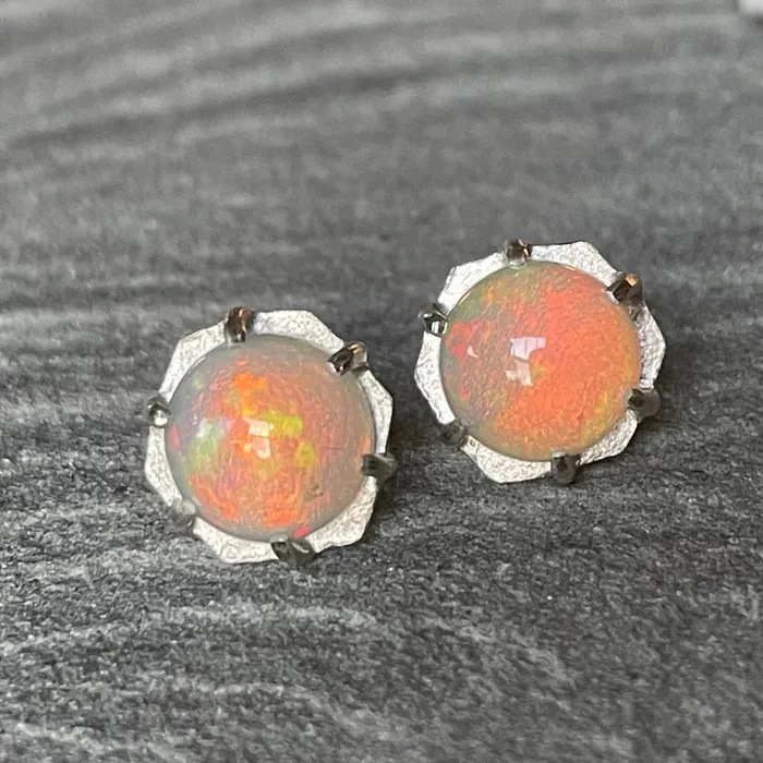 Opal Hexy Studs Martha Andrew Earrings