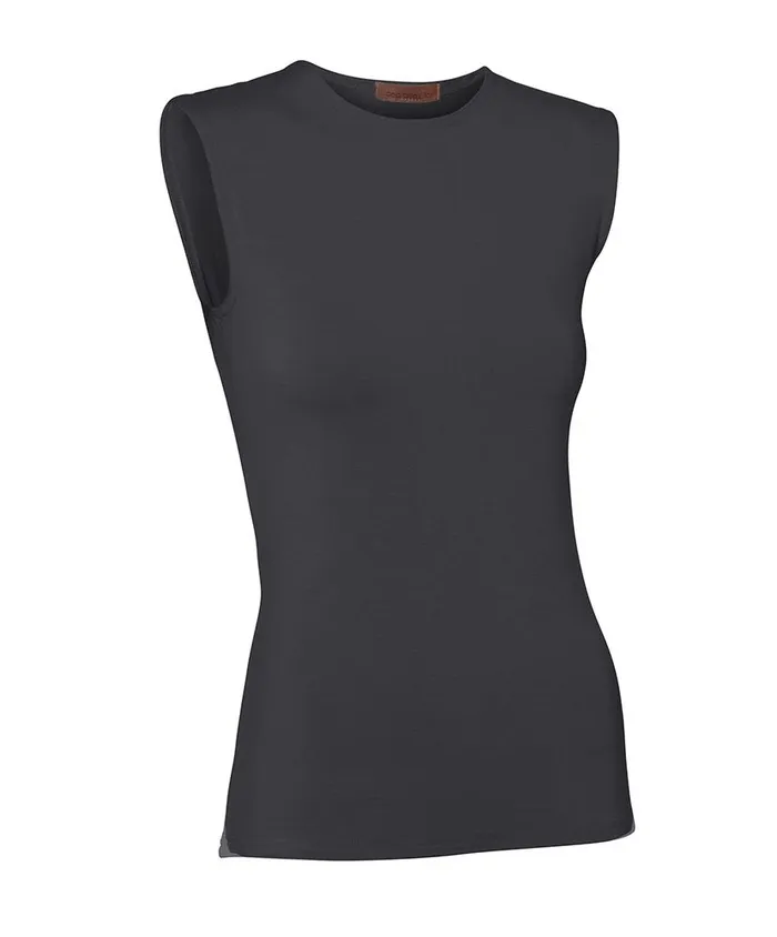 PBJ Ladies Cotton Sleeveless Shell Navy Pea Bee Jae Earrings