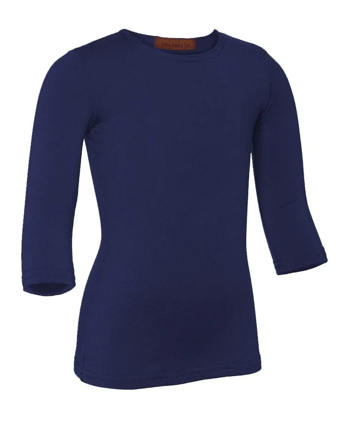 Pea Bee Jae Rings PBJ Girls Lycra 34 Sleeve Shell Royal Blue
