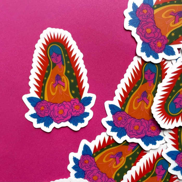 Pier Six Press Necklaces Our Lady of Guadalupe Sticker