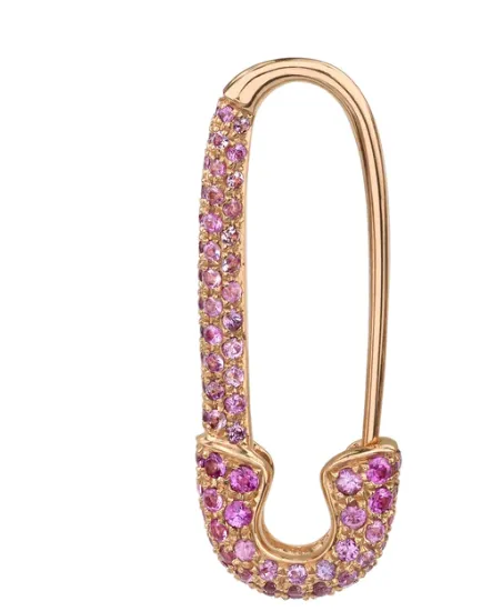 Pink Sapphire Safety Pin Earring Anita Ko Earrings