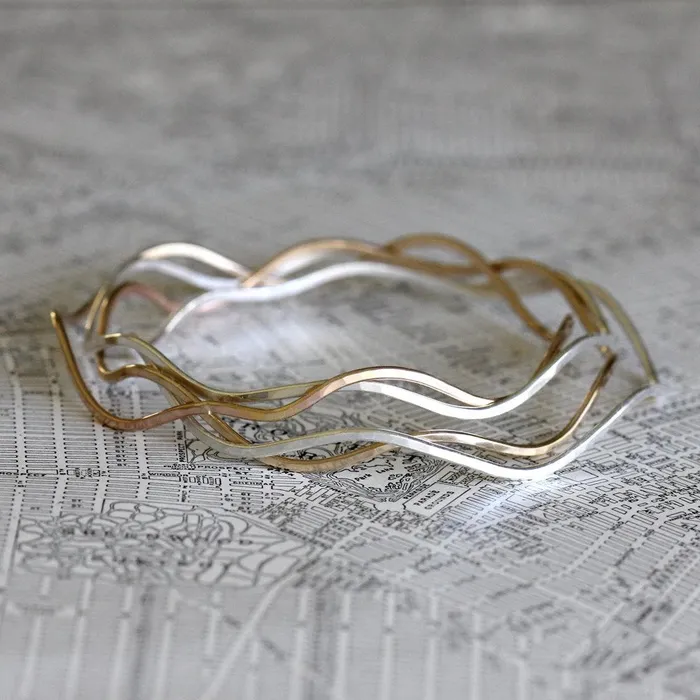 Rebecca Haas Earrings Wave Bangles