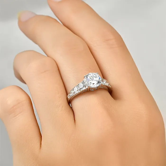 Rings 200 Carat Round Cut Cubic Zirconia Ring Authentic Sterling Silver mayamila Rings 200 Carat Round Cut Cubic Zirconia Ring Authentic Sterling Silver mayamila
