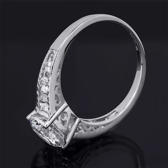 Rings 200 Carat Round Cut Cubic Zirconia Ring Authentic Sterling Silver mayamila