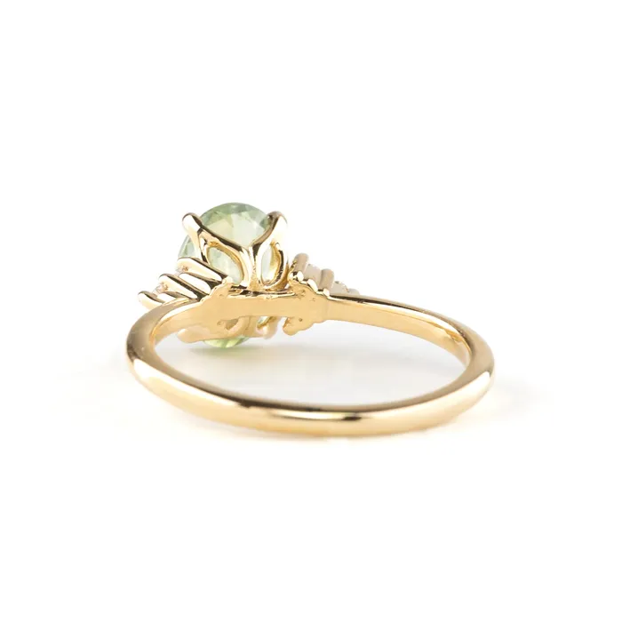 Rings Envero Jewelry Teresa Ring 205ct Light Green Montana Sapphire Rings Envero Jewelry Teresa Ring 205ct Light Green Montana Sapphire