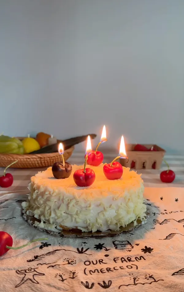 Rings Happy Organics Cherry Birthday Candles