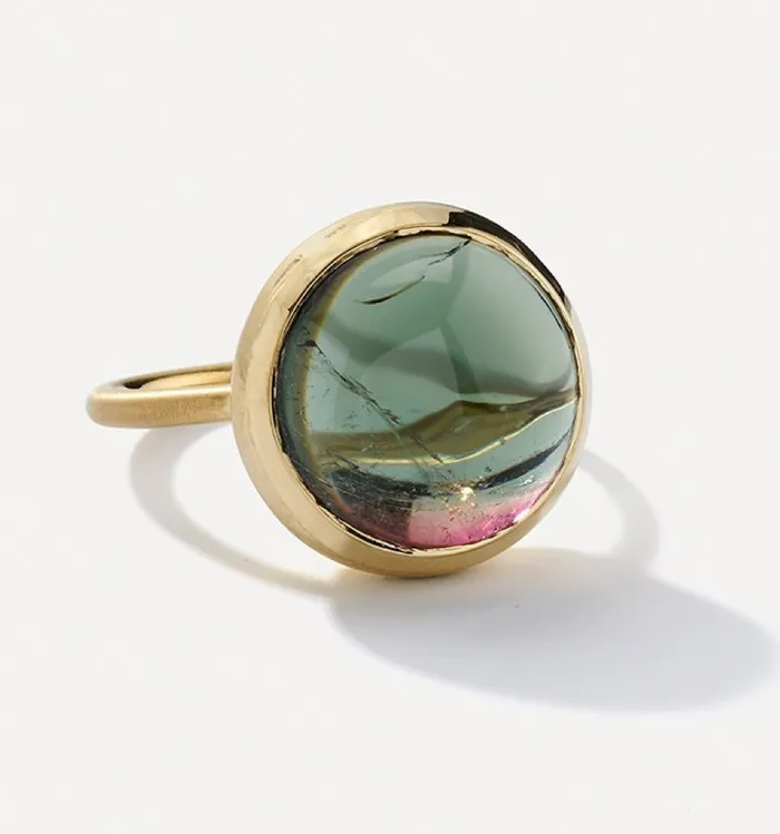 Rings Irene Neuwirth Gemmy Gem Green Tourmaline Ring 18K YG ROKGT225E3