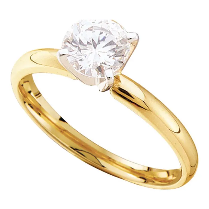 Rings mayamila 14kt Yellow Gold Womens Round Diamond Solitaire Bridal Wedding Engagement Ring 34 Cttw Rings mayamila 14kt Yellow Gold Womens Round Diamond Solitaire Bridal Wedding Engagement Ring 34 Cttw