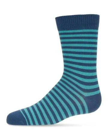 Rings Memoi Memoi Thin Stripe Boys Crew Socks Blue