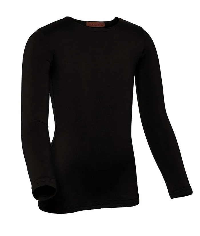 Rings Pea Bee Jae PBJ Girls Cotton Long Sleeve Shell Black