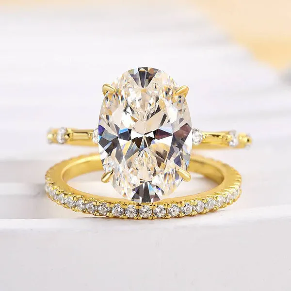 Rings Shineofdiamond Yellow Gold Tone Oval Cut Wedding Bridal Set In Sterling Silver Rings Shineofdiamond Yellow Gold Tone Oval Cut Wedding Bridal Set In Sterling Silver