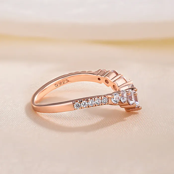Sale Rose Golden Tone Pear Cut 40 CT Sterling Silver Bridal Set shineofdiamond Rings
