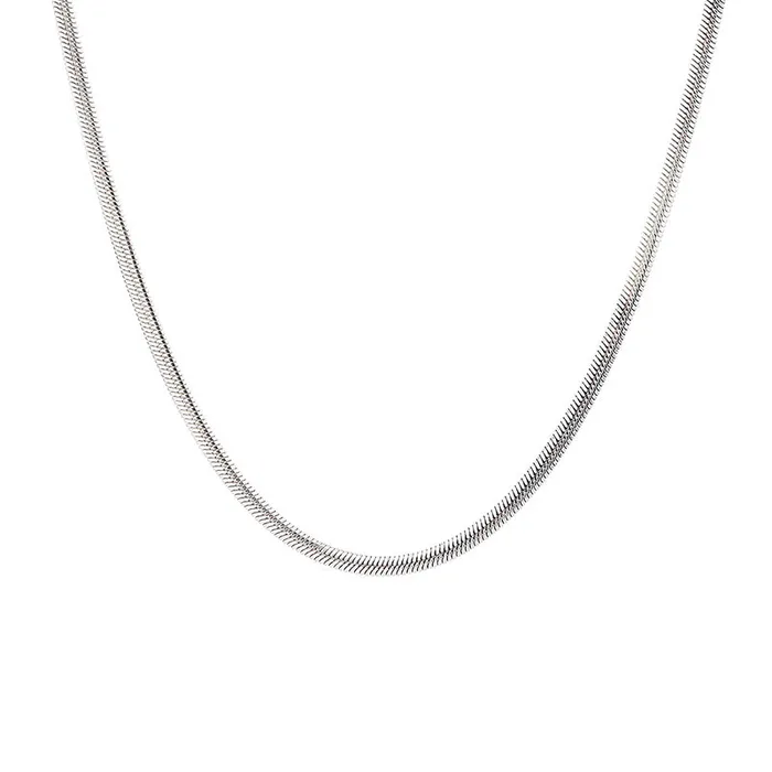 Shineofdiamond Classic 925 Sterling Silver Snake Chain Necklace Necklaces Shineofdiamond Classic 925 Sterling Silver Snake Chain Necklace Necklaces
