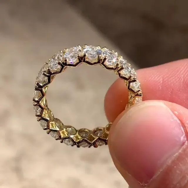 Shineofdiamond Rings Oval Cut Eternity Anniversary Wedding Band Shineofdiamond Rings Oval Cut Eternity Anniversary Wedding Band