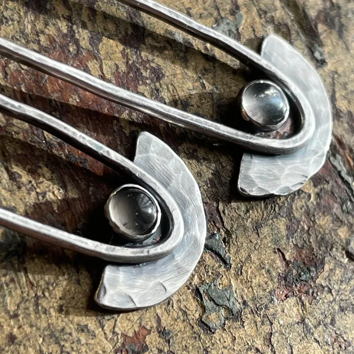 Smokey Quartz Oval Drop Earrings THE OPAL Earrings Smokey Quartz Oval Drop Earrings THE OPAL Earrings