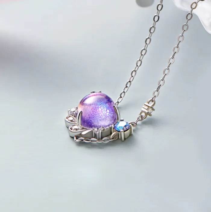 Spiral Lavender Galaxy Sorasol Earrings