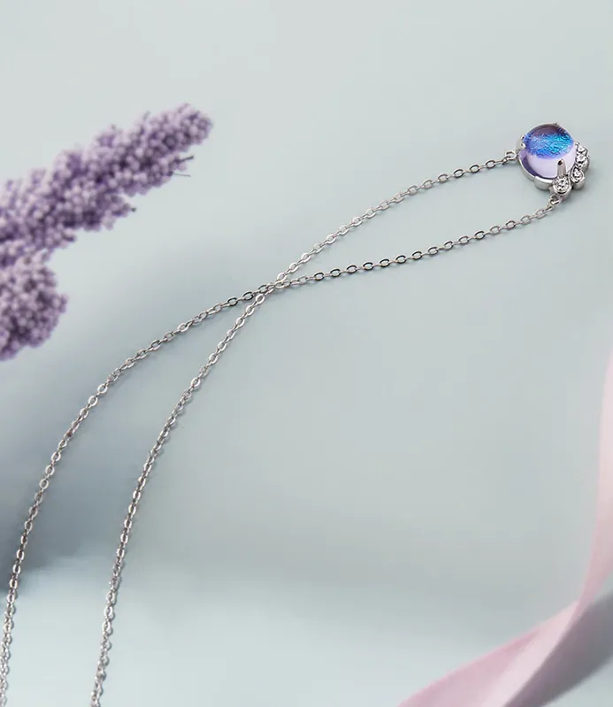 Spiral Lavender Galaxy Sorasol Earrings