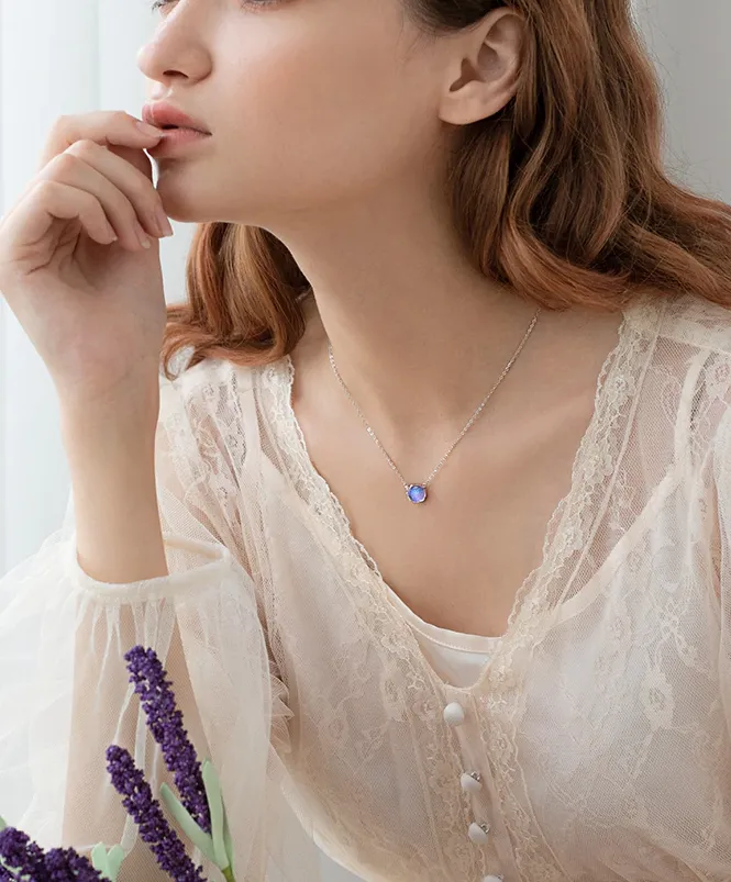 Spiral Lavender Galaxy Sorasol Earrings