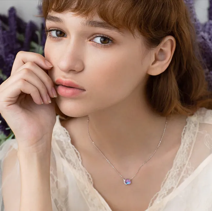 Spiral Lavender Galaxy Sorasol Earrings