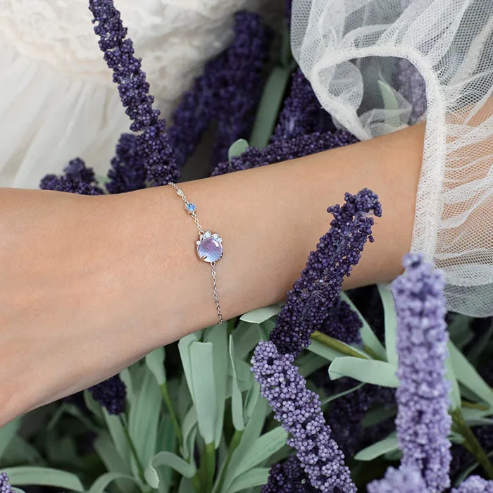 Spiral Lavender Galaxy Sorasol Earrings