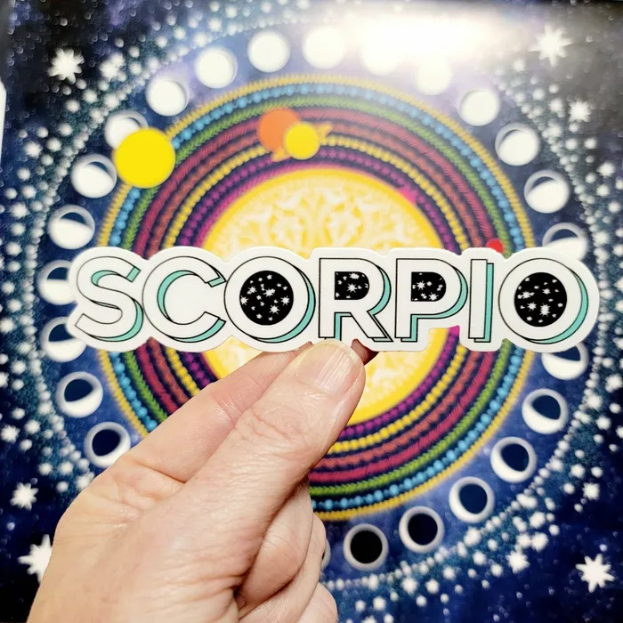 Spiral Spectrum Earrings Scorpio Zodiac Sign Stickers
