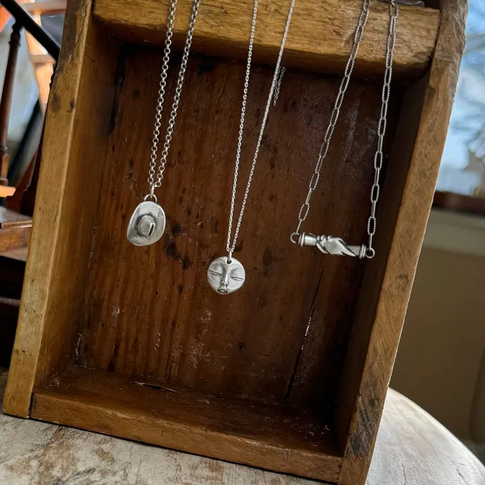 Sterling Silver Cowboy Hat Necklace HeidiJHale Designs Necklaces Sterling Silver Cowboy Hat Necklace HeidiJHale Designs Necklaces