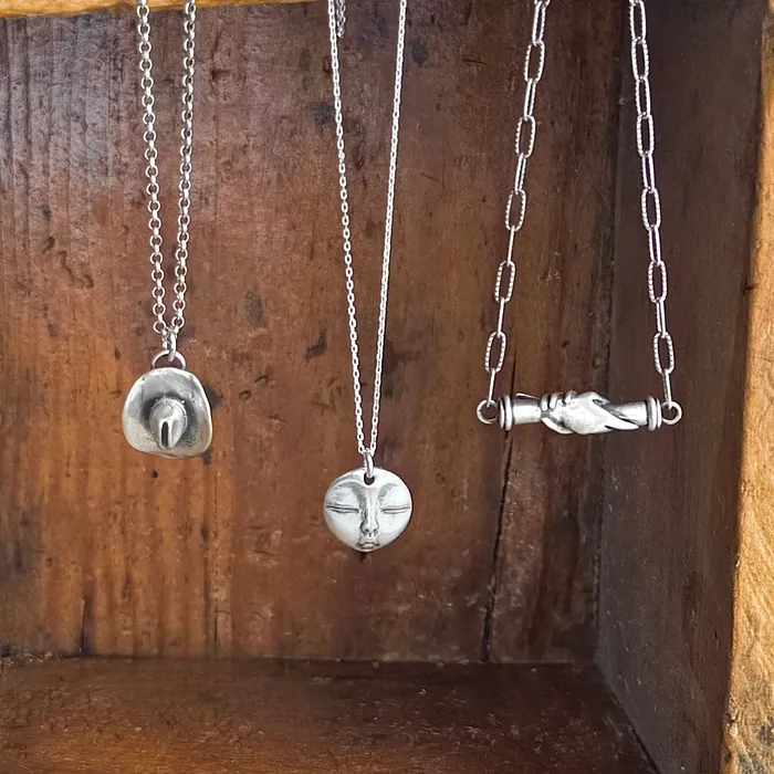 Sterling Silver Cowboy Hat Necklace HeidiJHale Designs Necklaces Sterling Silver Cowboy Hat Necklace HeidiJHale Designs Necklaces