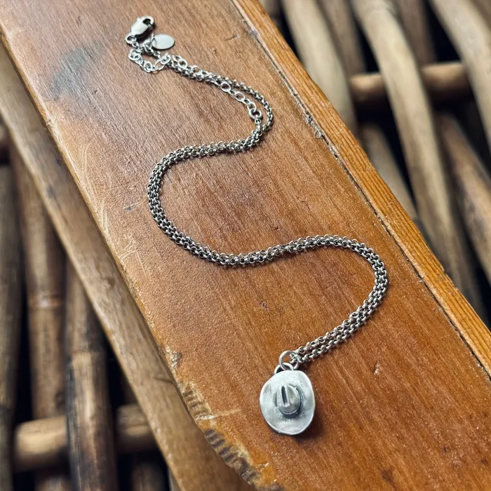 Sterling Silver Cowboy Hat Necklace HeidiJHale Designs Necklaces Sterling Silver Cowboy Hat Necklace HeidiJHale Designs Necklaces
