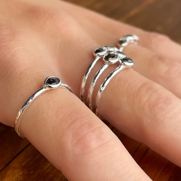 Sterling Silver Rosecut Diamond Rings HeidiJHale Designs Rings Sterling Silver Rosecut Diamond Rings HeidiJHale Designs Rings
