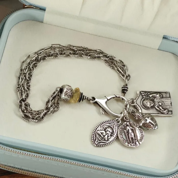 Sterling Silver Sanctus Expiditus Patron Saint of Emergencies Urgency HeidiJHale Designs Necklaces
